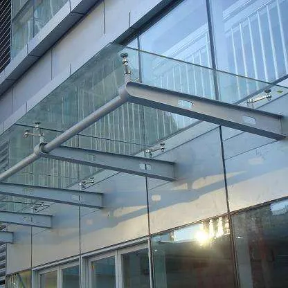 Modern Design Rvs Voordeur Glas Luifel
