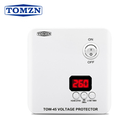 Protecteur de tension TOMZN avec contrôle marche/arrêt, protection réglable contre les surtensions et les sous-tensions, AC220V 45A, temporisation de 5S-180S pour usage domestique
