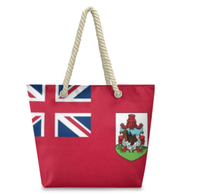 Sac fourre-tout avec drapeau des Bahamas, avec poignées en corde de chanvre, grande capacité, durable, imperméable, sac à bandoulière polyvalent pour le travail, les voyages, la plage