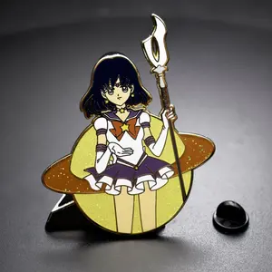 Factory Custom Lovely Girl Anime Characters Hard Enamel Lapel Pin For Decoration