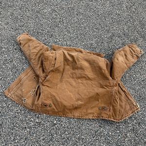 Veste en jean marron pour homme de haute qualité sur mesure, fermeture éclair intégrale, style universitaire vintage, denim délavé à l'acide - Product Image 2