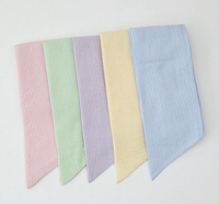 Écharpe personnalisée en coton à monogramme pour nouveau-né, écharpe vierge, écharpe en tissu à carreaux, écharpe en lin à carreaux, nœud pour panier de Pâques