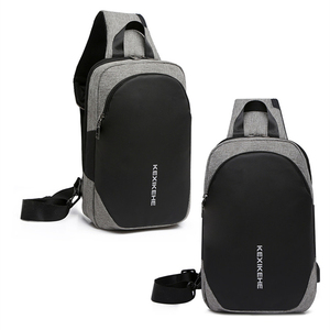 Tas Selempang Kecil MARKSMAN untuk Pria, Tas <span class=keywords><strong>Anti</strong></span>-maling Desainer Baru, Tas Olahraga Tahan Air untuk Santai, Lari, dan Gym dengan Pengisian Daya USB - Product Image 1