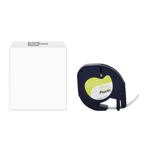 Hot Sale Compatible for <strong>Dymo</strong> LT-91201 12mm*4m Black on White Letratag Plastic Label Tape - Product Image 1