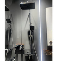 Corps de robinet en laiton touche de piano sortie de cascade à trois fonctions style de luxe robinet de douche de bain Offre Spéciale populaire