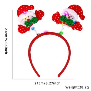 HUIXIN Diademas Navideñas LED de Nuevo Estilo para Niñas, Diadema Brillante con Diseño de Árbol de Navidad, Alce y Muñeco de Nieve, Accesorios para el Cabello Navideños - Product Image 3
