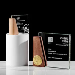 New Arrival Color Printing Crystal Glass Award Trophy For Creative Design Award