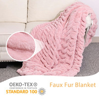Plaid moelleux toutes saisons en fausse fourrure de luxe pour adulte, en promotion, améliore l'esthétique de la maison