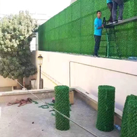 Rouleau de clôture en treillis métallique artificiel, clôture artificielle en faux pin vert, clôture murale en herbe, décoration de cour