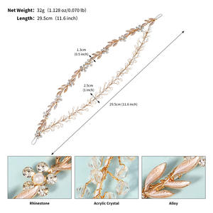 हैंडमेड डबल लेयर हेयरबैंड प्रोम पार्टी हेडपीस और मोल्स के साथ - Product Image 5