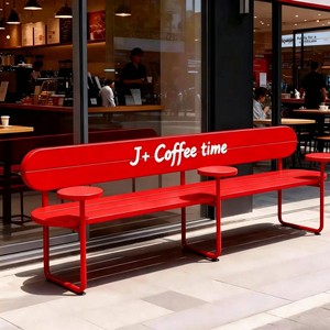 Panca Quadrata da Esterno in Bambù con Fiori Artificiali per Cortili, Negozi di <span class=keywords><strong>Tè</strong></span>, Caffetterie e Centri Commerciali - Product Image 2