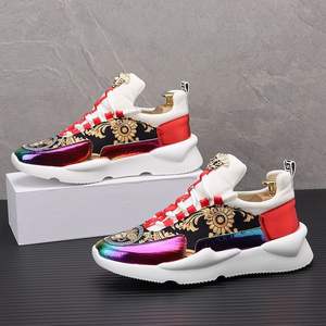 Chaussures pour hommes 2026 Nouvelle Tendance Luxe Léger Imprimé 3D Montantes Antidérapantes Embout en Acier Semelle Épaisse Décontractées Sportives Style Papa - Product Image 5