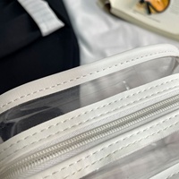 Sac bandoulière transparent minimaliste pas cher 2026 en PVC avec fermeture éclair, approuvé pour les stades, idéal pour les filles, concerts et jours de match