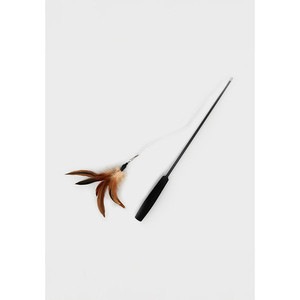 Caña de pescar para gatos de dos pasos, juguete interactivo para mascotas con estilo deportivo encantador, cuerda de algodón de 5cm, bolas de felpa de Metal de PVC de madera para pájaros - Product Image 1