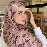 Écharpe unie à imprimé feuilles en soie artificielle, à bout fermé, pour femme, tendance et polyvalente