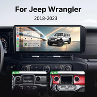 Écran radio de voiture Android 15 pouces avec CarPlay sans fil, lecteur stéréo pour Jeep Wrangler JL 2018-2023