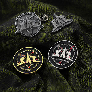 Set de pines de solapa de metal personalizados con logo 3D de pentagrama, de aleación esmaltada, estilo vintage, para chaqueta, mochila y sombrero, para fans del rock y mercancía de conciertos - Product Image 4