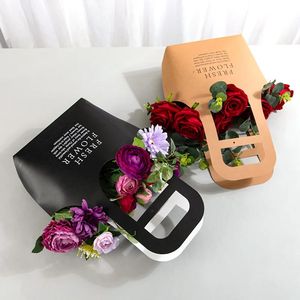 Bolsa de Regalo Creativa con Diseño Floral, Bolsa de Embalaje Plegable para Ramos, Cajas de Regalo de Papel para Arreglos Florales - Product Image 3