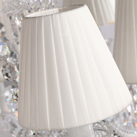 Lustre en cristal K9 avec abat-jour en tissu pour la décoration intérieure, idéal pour les projets hôteliers, les chambres et les salons
