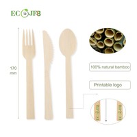 Ensemble de couverts jetables en bambou écologiques, fourchette, cuillère, couteau en bois avec logo personnalisé, serviettes, kit de vaisselle pour la restauration à emporter