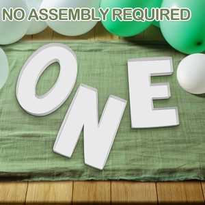 8inch First Year Birthday Charcuterie Board ONE Letters Fillable Paperboard White for Party Snacks Display - Product Image 2