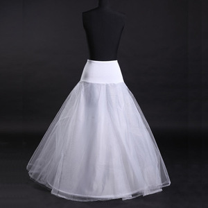 <span class=keywords><strong>Jupon</strong></span> de robe de mariée taille haute, effet ventre plat, à cerceau unique, double couche de <span class=keywords><strong>tulle</strong></span> <span class=keywords><strong>blanc</strong></span> - Product Image 3