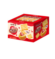 Biscuits croustillants 3-en-1 saveur tomate, bœuf et poulet, 400g, collation décontractée