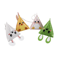 Boîte de papier d'art en forme de lapin de dessin animé avec oreilles pour les cadeaux de fête de Pâques