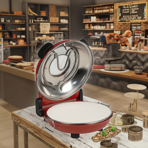 Four à pizza à haute température de 12 pouces avec casserole de boulangerie rotative manuelle pour pizza <span class=keywords><strong>maison</strong></span> - Product Image 4