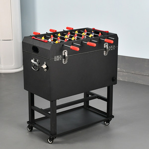 Intrattenitore <span class=keywords><strong>esterno</strong></span> in metallo <span class=keywords><strong>calcio</strong></span> <span class=keywords><strong>balilla</strong></span> classico nero pieghevole piscina <span class=keywords><strong>calcio</strong></span> tavolo per i bambini - Product Image 1