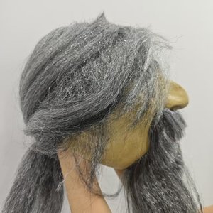 <span class=keywords><strong>Masque</strong></span> d'homme âgé effrayant pour Halloween, en <span class=keywords><strong>latex</strong></span>, visage d'horreur <span class=keywords><strong>avec</strong></span> de longs <span class=keywords><strong>cheveux</strong></span> et une barbe, accessoire de costume <span class=keywords><strong>réaliste</strong></span> pour fête - Product Image 3