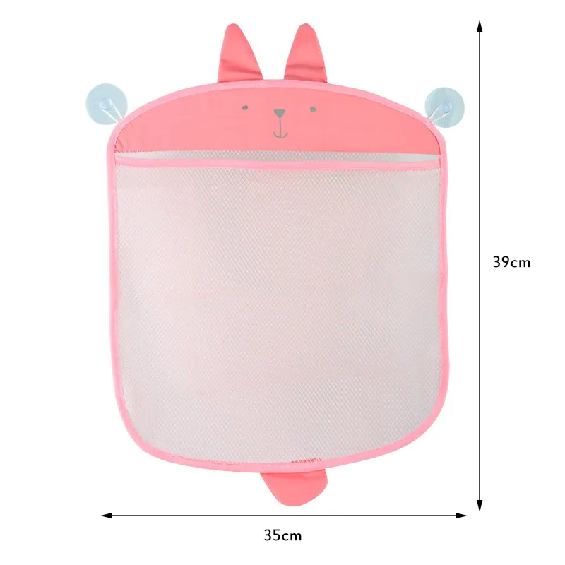 Wholesale Cartoon Storage Hanging Mesh Bath With Strong Suction Cups Toy Net Bag Bathroom Organizer