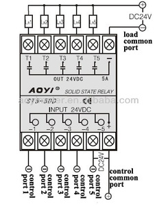 Aoyi переменная <span class=keywords><strong>5</strong></span> 24 В DC ST5-5DD твердотельное реле высокая производительность SSR Relais - Product Image 6