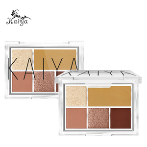 OEM Clear 5 Color Sweatproof Shimmer Eyeshadows <strong>Earth</strong> Tone Matte Eye <strong>Shadow</strong> Highly Pigmented Creamy Makeup Eyeshadow Palette - Product Image 4