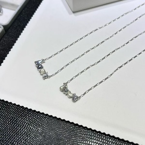 Collier pendentif en argent 925 avec perle Keshi Love Sea, forme irrégulière, perle de culture, chaîne minimaliste, 45 cm, unisexe - Product Image 1