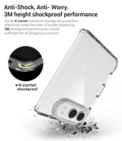 Étui rigide transparent en PC pour iPhone Duo 18 avec support de caméra pliable pour iPhone 17 Air 16E 15 18 Pro Max