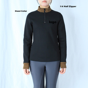 ARLAN Original Competition <b>Cooling</b> Riding Pattern Black Equestrian l Long Sleeve Equestrian Shirt - Product Image 1
