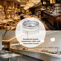 Heißer Verkauf: Luxuriöses rundes Chafing Dish aus Edelstahl – Gastronomie-Buffet-Speisenwärmer direkt vom Hersteller – Chafing Dish Set