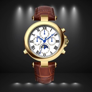 <span class=keywords><strong>Orologio</strong></span> da <span class=keywords><strong>Uomo</strong></span> Meccanico <span class=keywords><strong>Vintage</strong></span> con Fondo a Vista e Cinturino in Pelle - Product Image 2