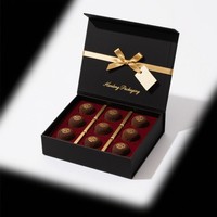 Vente en gros de boîte cadeau magnétique pliante de luxe pour chocolat rigide et truffe boîte de chocolat à fermeture magnétique