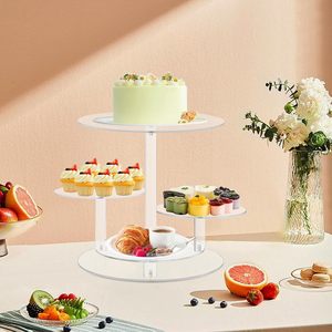 Rak kue akrilik Multi lapisan transparan, rak kue wisuda pernikahan, mudah dibongkar, tampilan meja makanan penutup, penyimpanan berdiri - Product Image 4