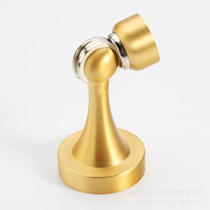 Butée de porte en laiton, design artistique et d'art ancien, X-90, fixation murale, magnétique puissant, pour sol ou mur, finition brossée - Product Image 4