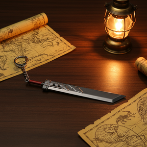 Nouveaux modèles 2026, modèle d'arme épée Cloud Buster, porte-clés mousqueton, artisanat en métal Zack Masamune, accessoires d'autodéfense, pendentif - Product Image 2