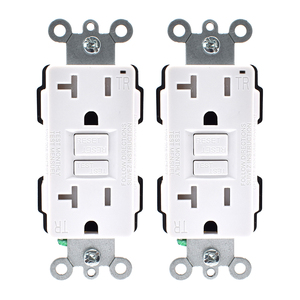 Tomacorriente GFCI con Certificación UL ELEGRP de 20 Amperios, Receptáculo Dúplex GFI Resistente a Manipulaciones, Tomacorrientes Americanos de 125V para Empotrar en Pared - Product Image 1