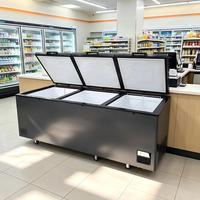 Congelador Horizontal de 3 Puertas con Cerradura, Precio de Fábrica, Gran Capacidad, Acero Inoxidable, Control Digital para Supermercado