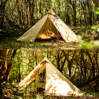Tente pyramidale en aluminium pour l'extérieur, quatre saisons, ultralégère, respirante, en tissu polyester, pliable, portable, pour le camping et la randonnée