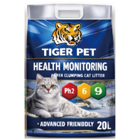 Litière pour chat avec système de surveillance de la santé et changement de couleur réactif au pH pour la détection précoce des urines, haute absorption et contrôle des odeurs
