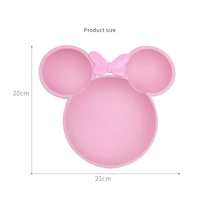 Ensemble de couverts pour bébé, 3 pièces, en plastique, vaisselle pour enfants, assiette, cuillère et fourchette à nœud papillon
