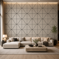 Panneaux acoustiques en bois insonorisants modernes, design 3D, décoration murale intérieure