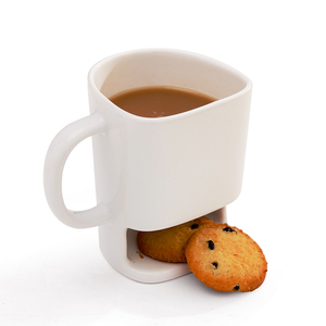 Biểu Tượng Tùy Chỉnh Gốm Cà Phê Trà Sữa Tráng Miệng Mug Đồng Bằng Trắng Cookie Cup Biscuit Pocket Mug Với Cookie Chủ - Product Image 1